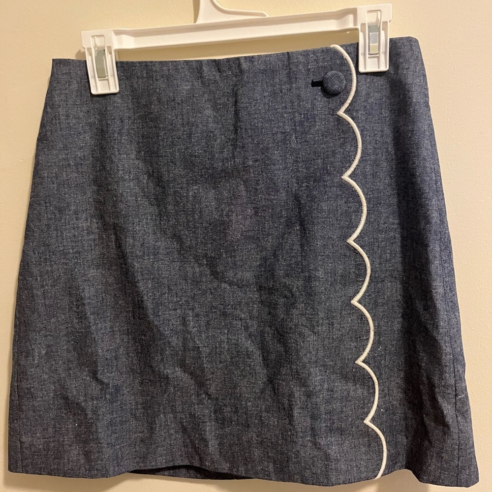 Denim color J. Crew skirt double lined